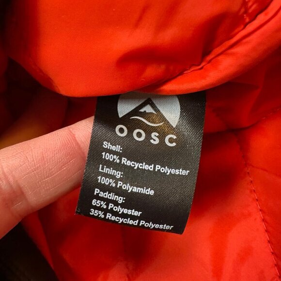 OOSC Men's Ski / Snowboard Black Puffer Hoodie Jacket Coat Size Mens Medium - Picture 6 of 6